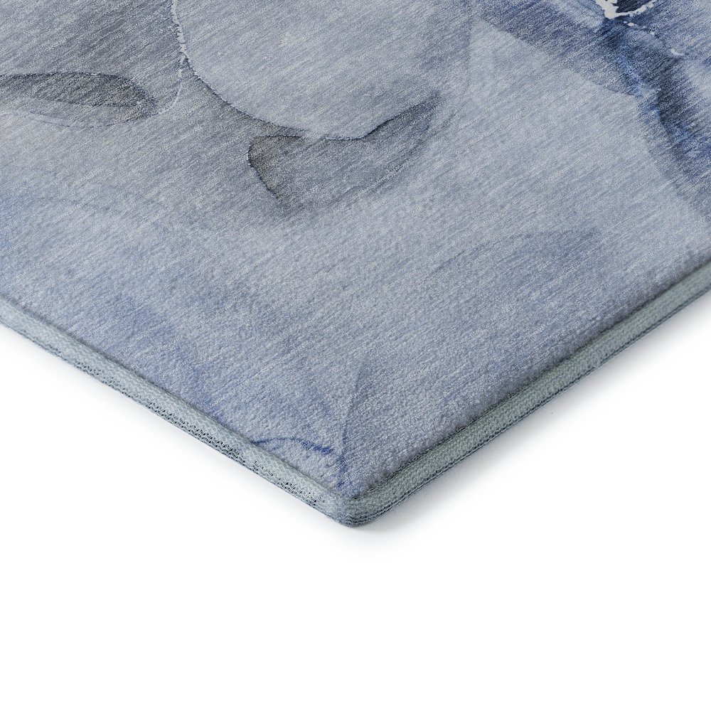 Premium Machine Washable Mayfield  Blue 10' x 14' Rug. Picture 3