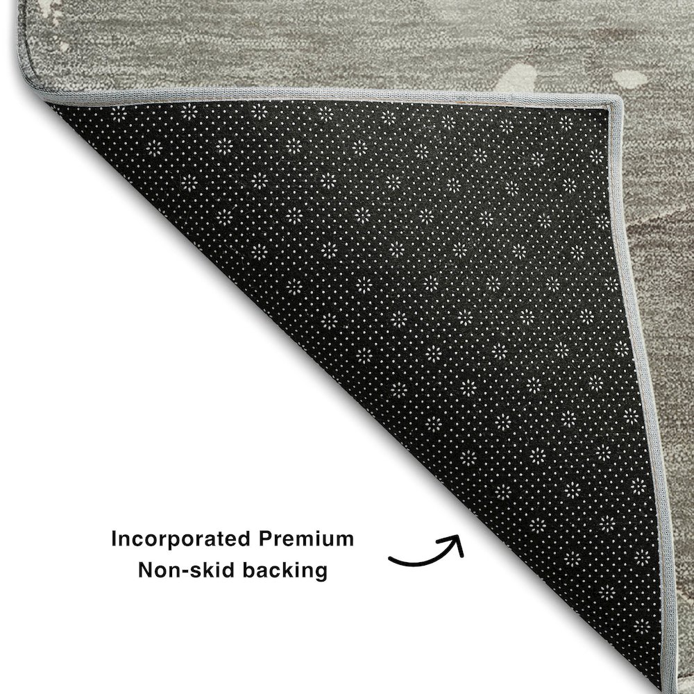 Premium Machine Washable Mayfield  Taupe 10' x 14' Rug. Picture 2