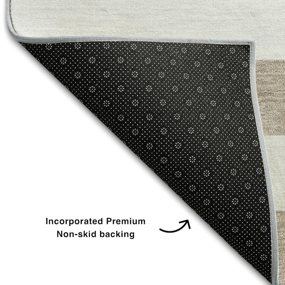 Premium Machine Washable Mayfield  Taupe 10' x 14' Rug. Picture 2