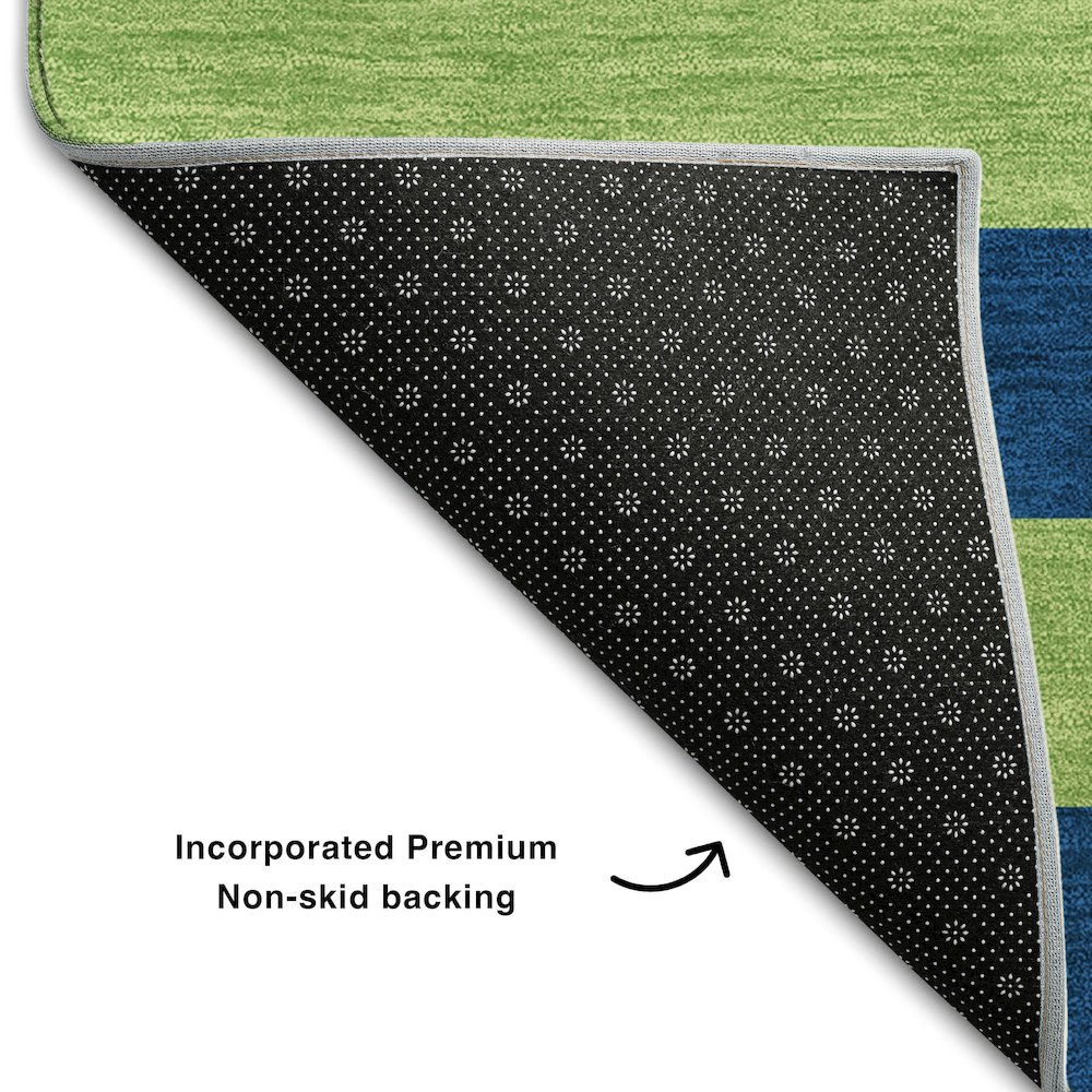 Premium Machine Washable Mayfield  Navy 10' x 14' Rug. Picture 2