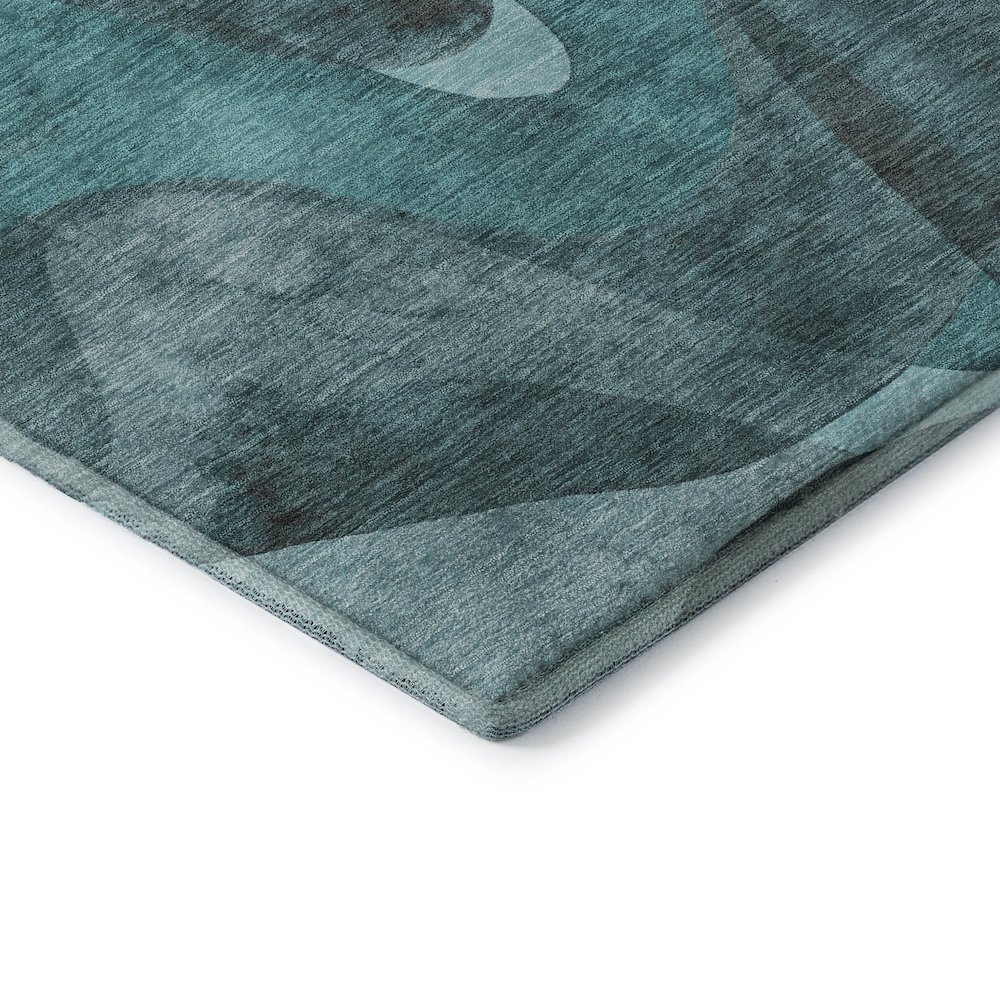 Premium Machine Washable Mayfield  Teal 10' x 14' Rug. Picture 3