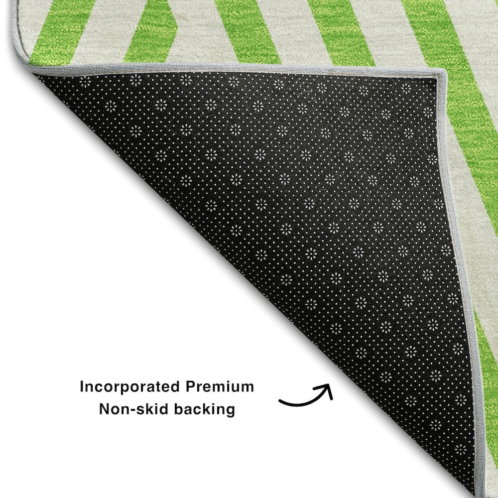 Premium Machine Washable Mayfield  Lime 10' x 14' Rug. Picture 2