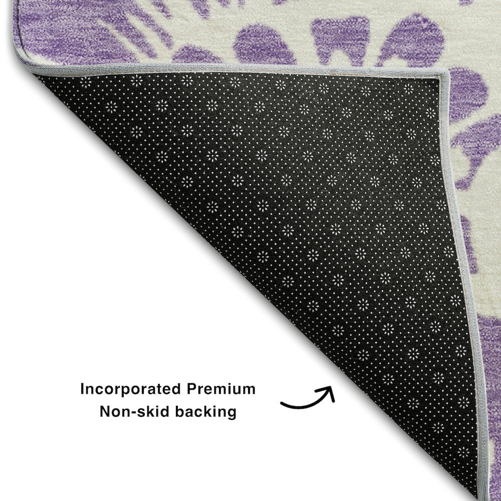 Premium Machine Washable Mayfield  Purple 10' x 14' Rug. Picture 2