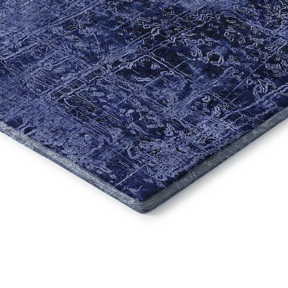 Premium Machine Washable Mayfield  Navy 10' x 14' Rug. Picture 3
