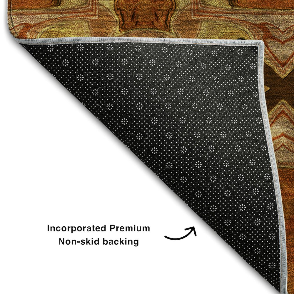 Premium Machine Washable Mayfield  Paprika 10' x 14' Rug. Picture 2