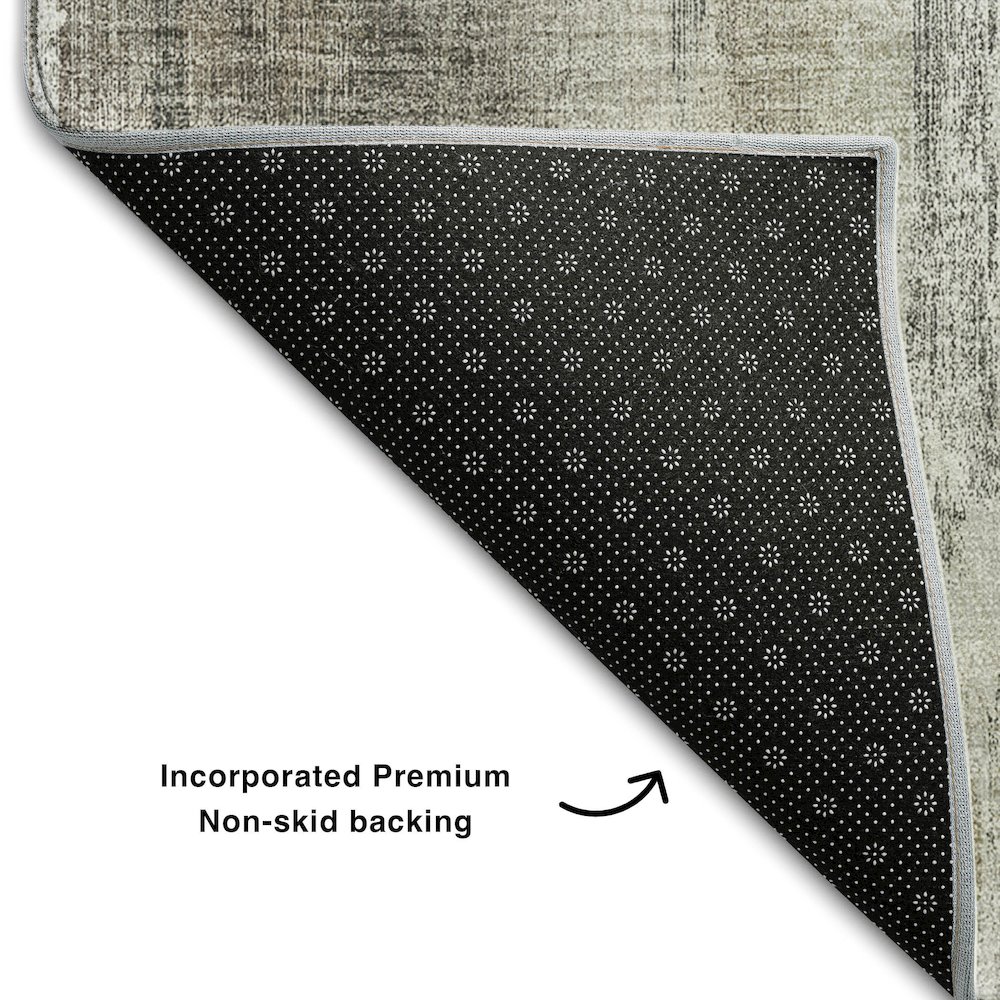 Premium Machine Washable Mayfield  Taupe 10' x 14' Rug. Picture 2