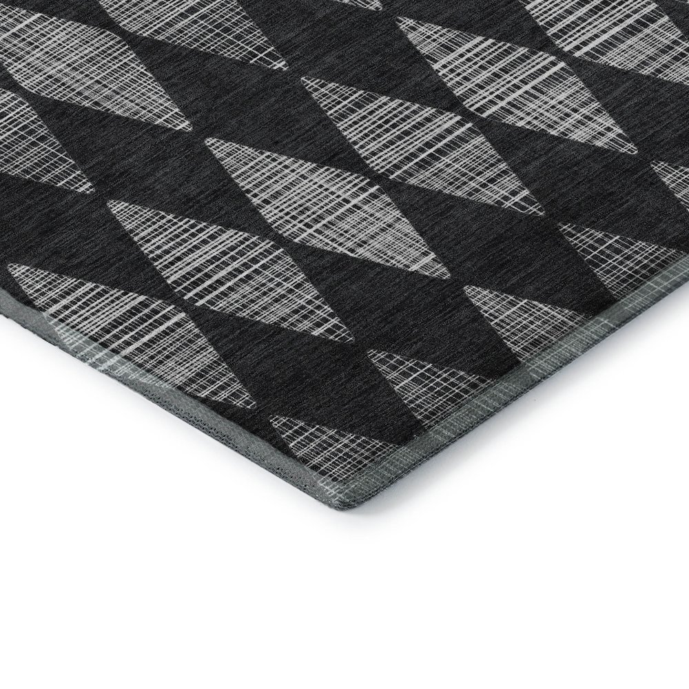 Premium Machine Washable Mayfield  Charcoal 10' x 14' Rug. Picture 3