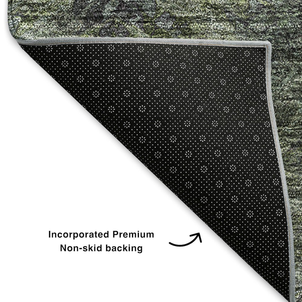 Premium Machine Washable Mayfield  Green 10' x 14' Rug. Picture 2