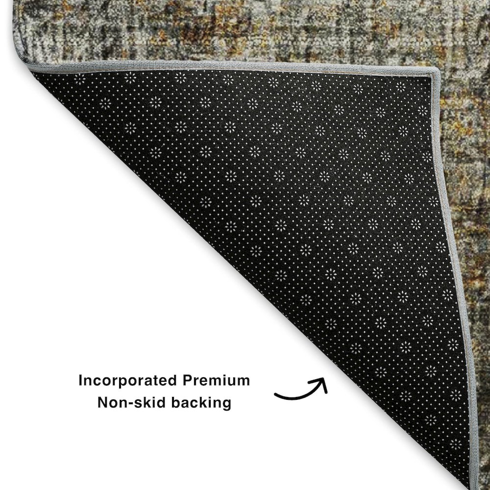 Premium Machine Washable Mayfield  Gray 10' x 14' Rug. Picture 2