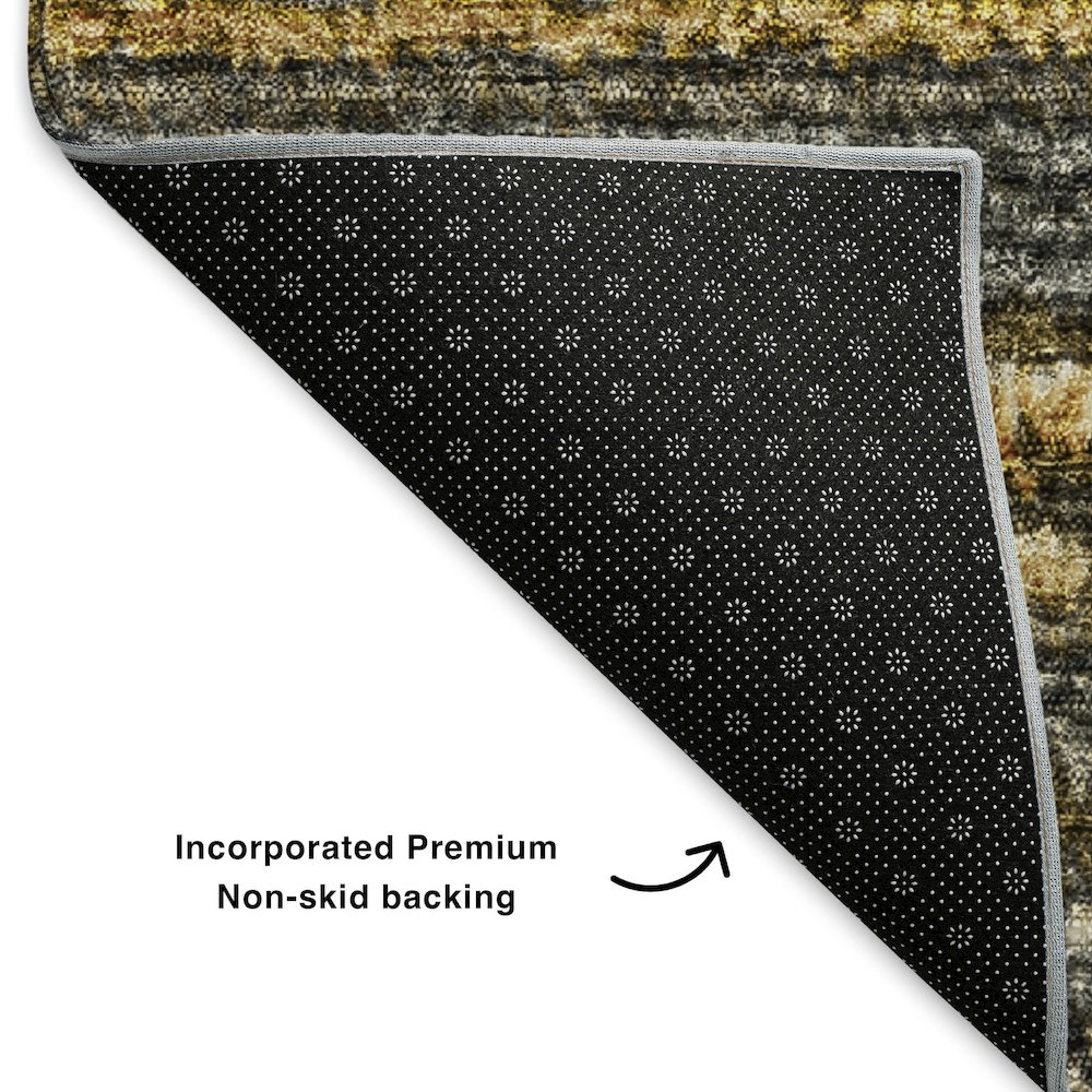 Premium Machine Washable Mayfield  Gold 10' x 14' Rug. Picture 2