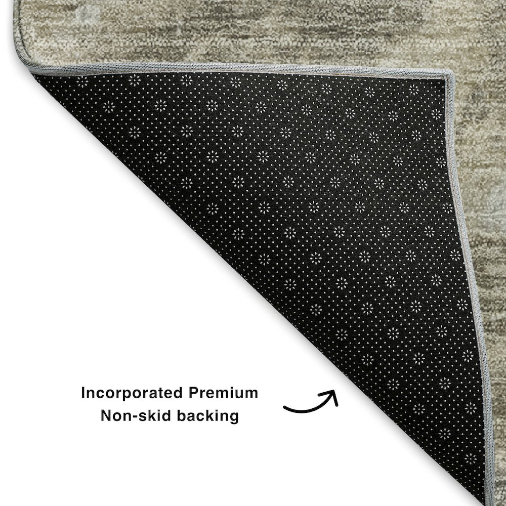 Premium Machine Washable Mayfield  Taupe 10' x 14' Rug. Picture 2