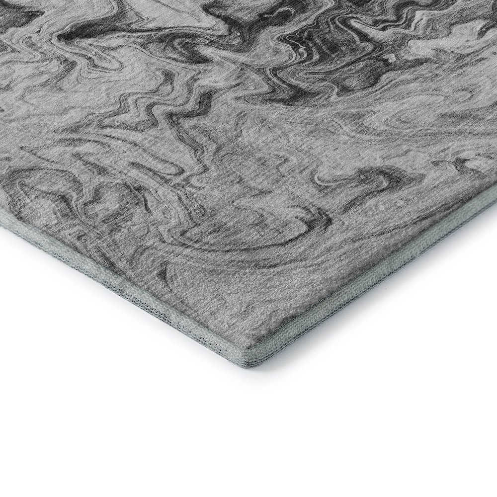 Premium Machine Washable Mayfield  Gray 10' x 14' Rug. Picture 3