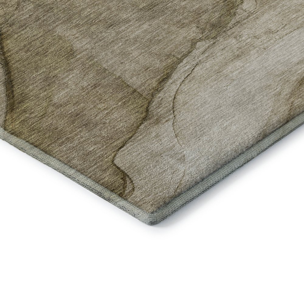 Premium Machine Washable Mayfield  Brown 10' x 14' Rug. Picture 3