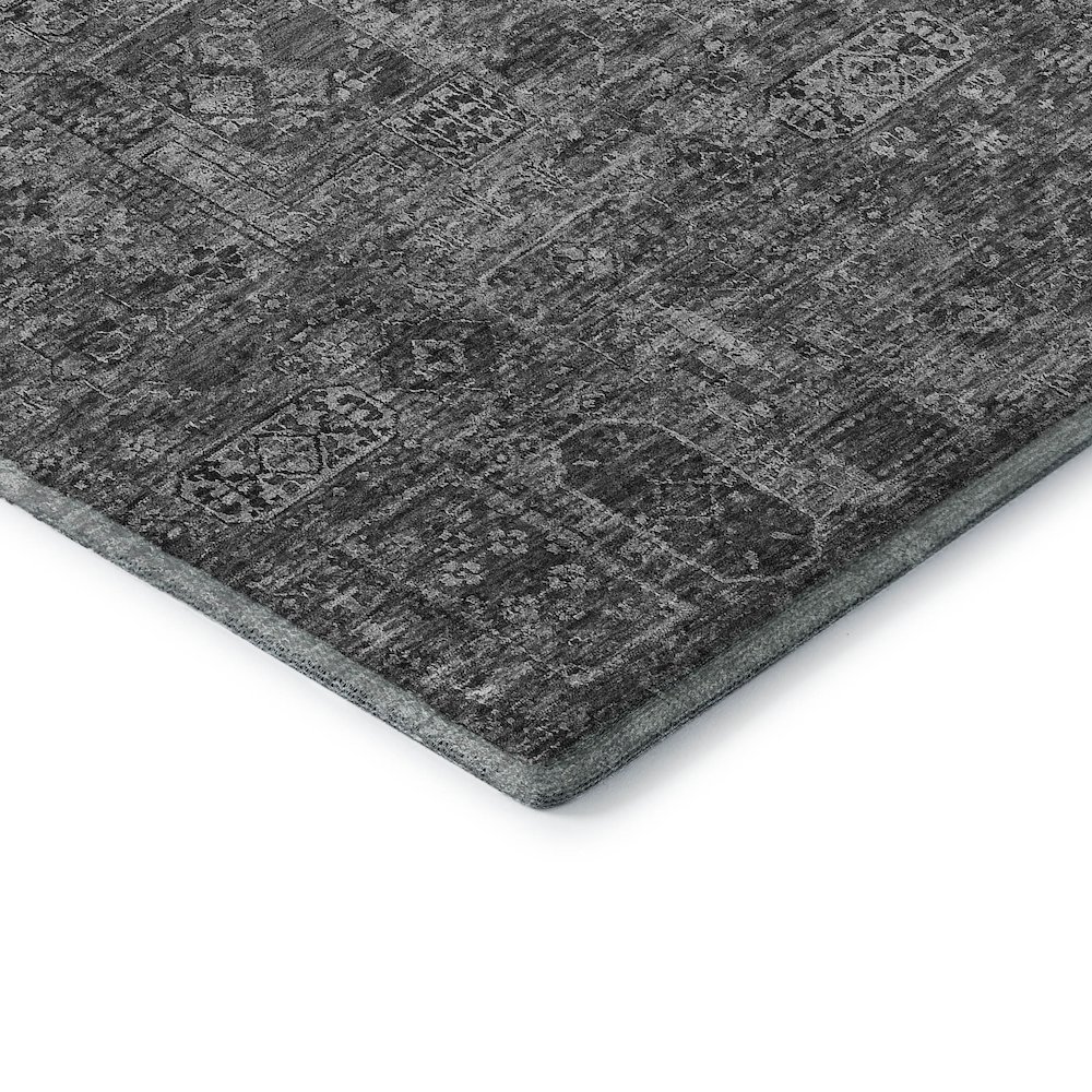 Premium Machine Washable Mayfield  Charcoal 10' x 14' Rug. Picture 3