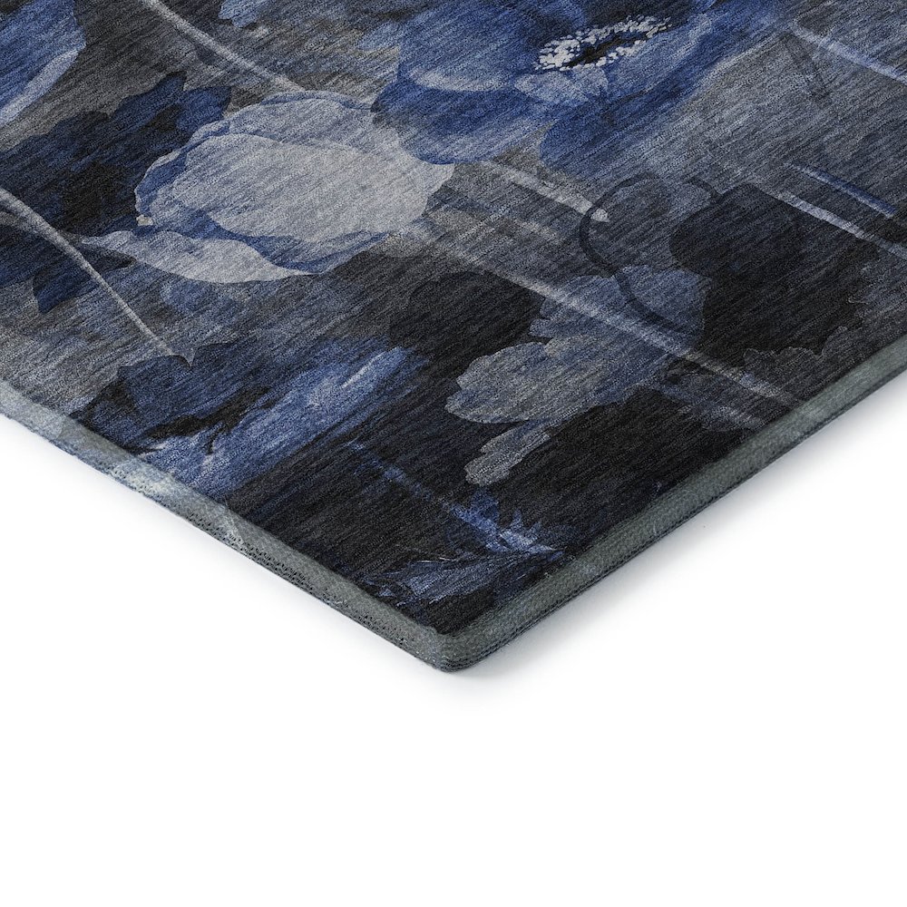 Premium Machine Washable Mayfield  Blue 10' x 14' Rug. Picture 3