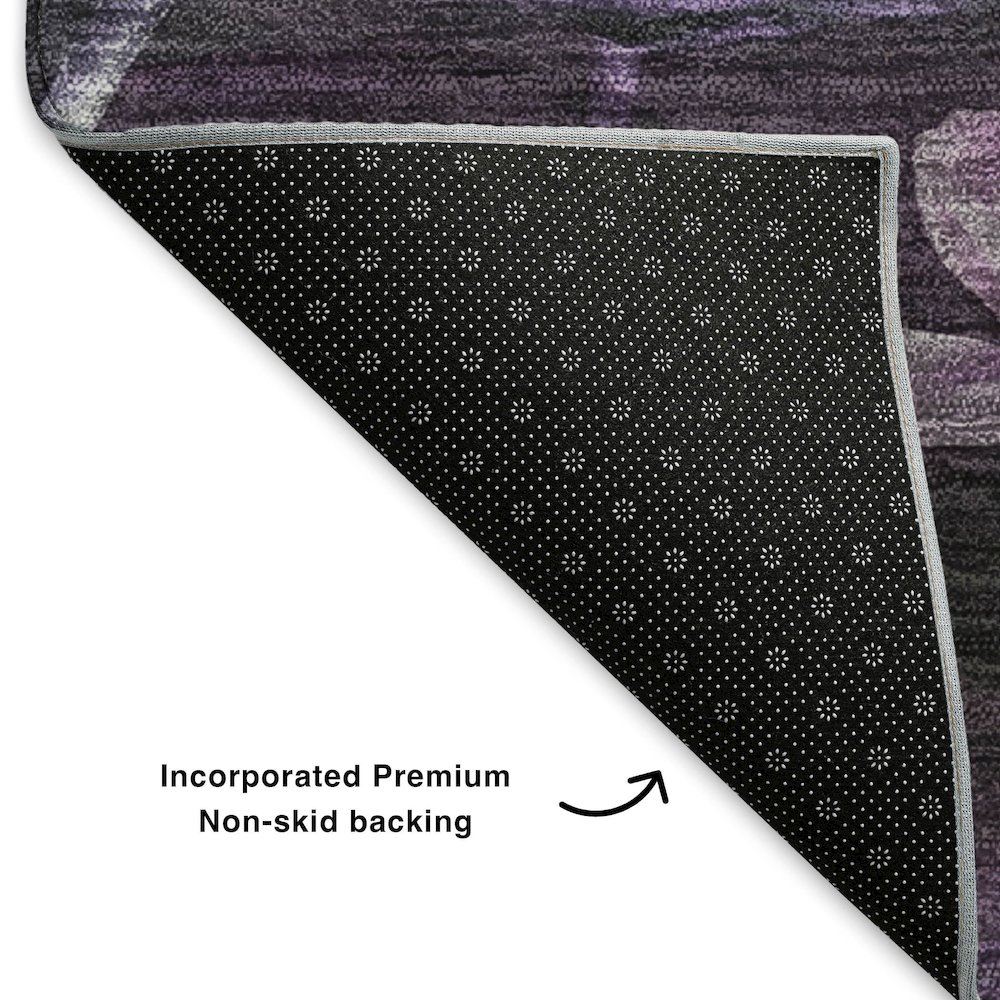 Premium Machine Washable Mayfield  Purple 10' x 14' Rug. Picture 2