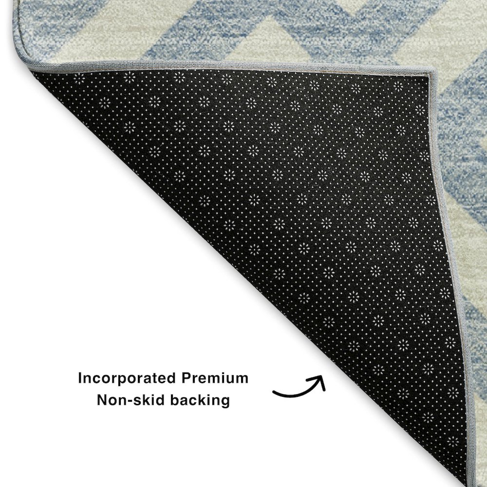 Premium Machine Washable Mayfield  Sky 10' x 14' Rug. Picture 2