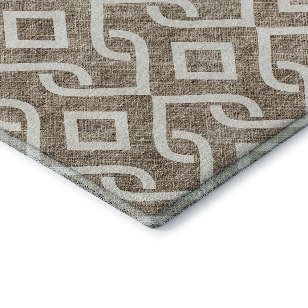 Premium Machine Washable Mayfield  Brown 10' x 14' Rug. Picture 3