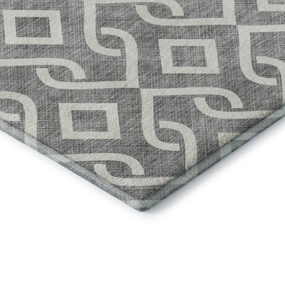Premium Machine Washable Mayfield  Gray 10' x 14' Rug. Picture 3