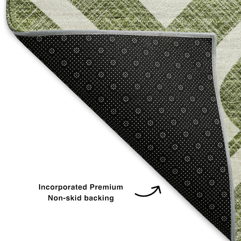 Premium Machine Washable Mayfield  Olive 10' x 14' Rug. Picture 2
