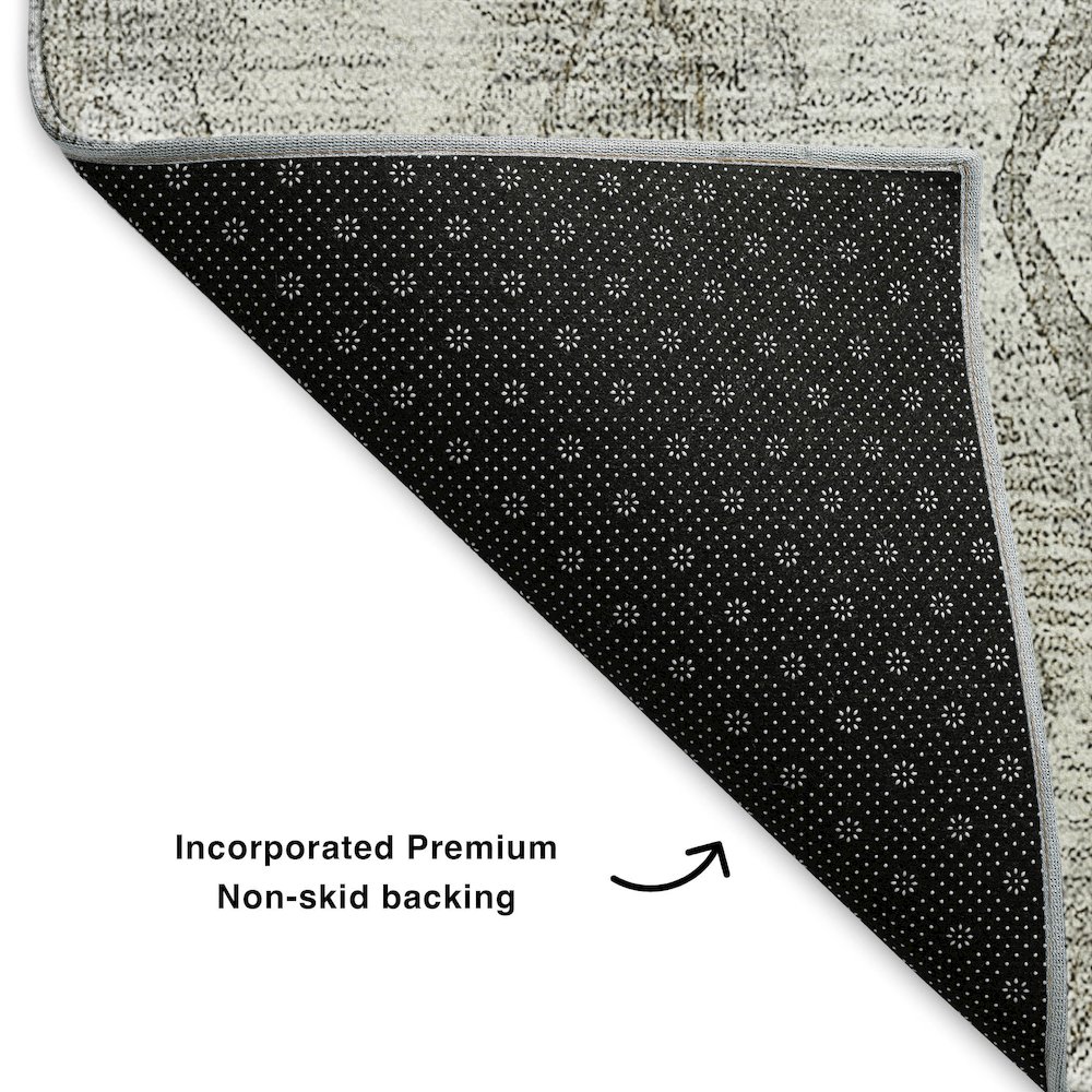 Premium Machine Washable Mayfield  Silver 10' x 14' Rug. Picture 2