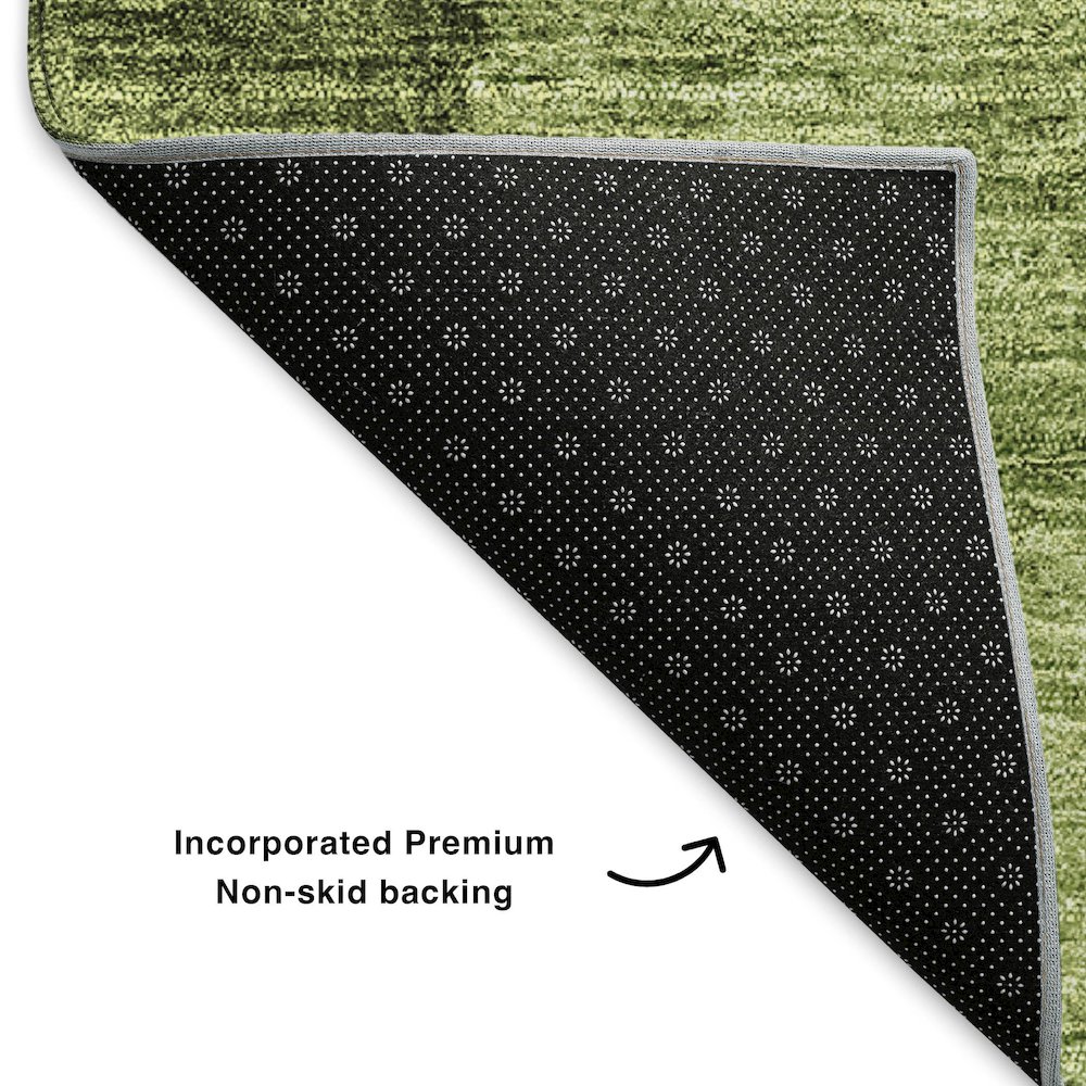 Premium Machine Washable Mayfield  Olive 10' x 14' Rug. Picture 2
