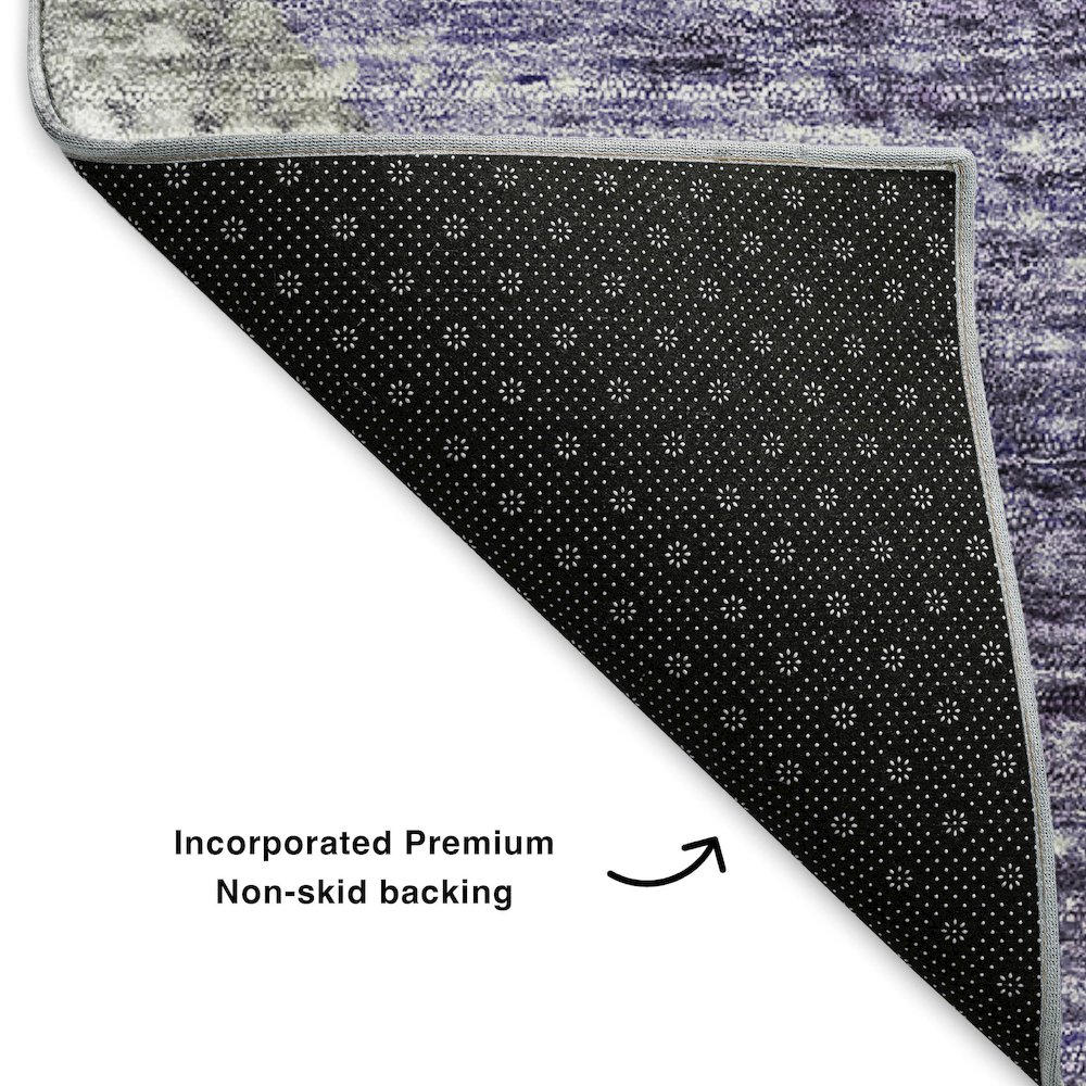 Premium Machine Washable Mayfield  Purple 10' x 14' Rug. Picture 2
