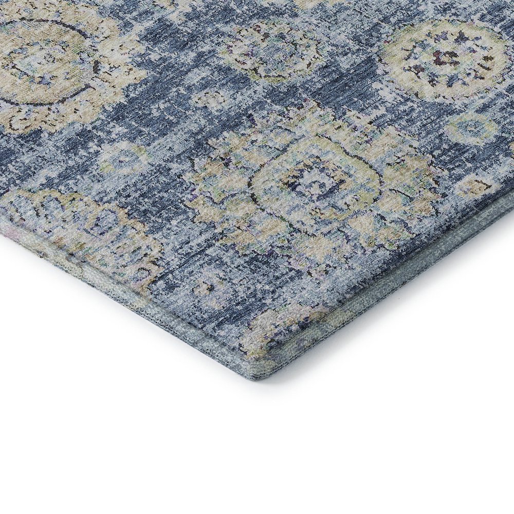 Premium Machine Washable Mayfield  Blue 10' x 14' Rug. Picture 3