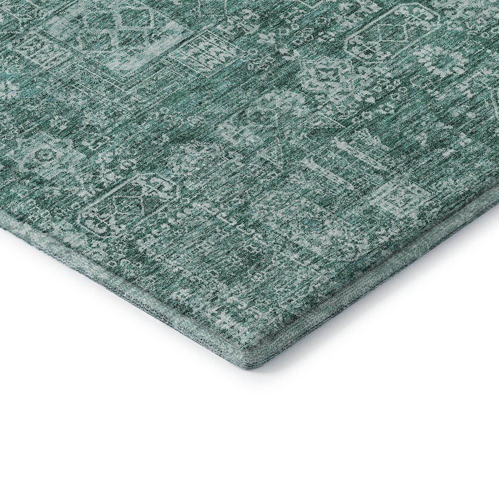 Premium Machine Washable Mayfield  Teal 10' x 14' Rug. Picture 3