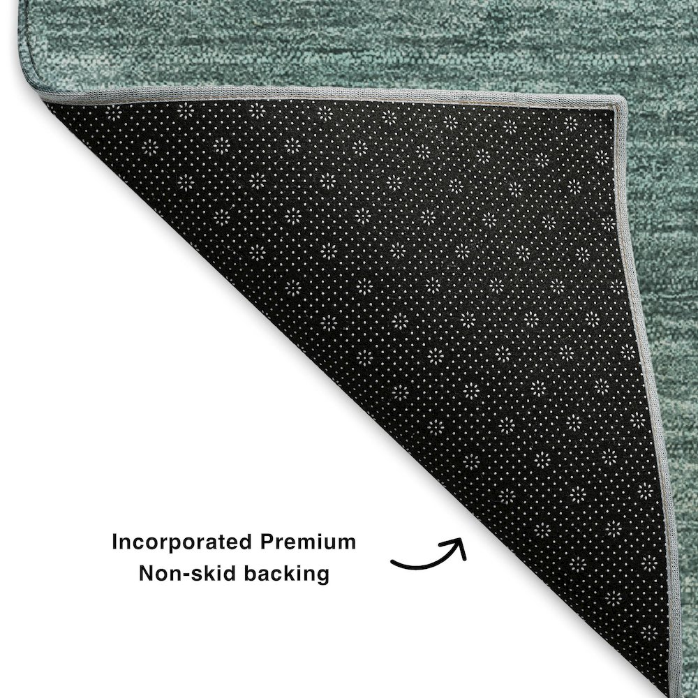 Premium Machine Washable Mayfield  Teal 10' x 14' Rug. Picture 2