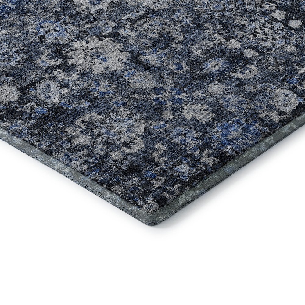 Premium Machine Washable Mayfield  Blue 10' x 14' Rug. Picture 3