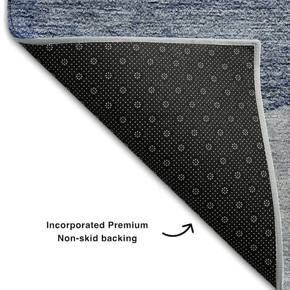 Premium Machine Washable Mayfield AMF657 Blue 10' x 14' Rug. Picture 2