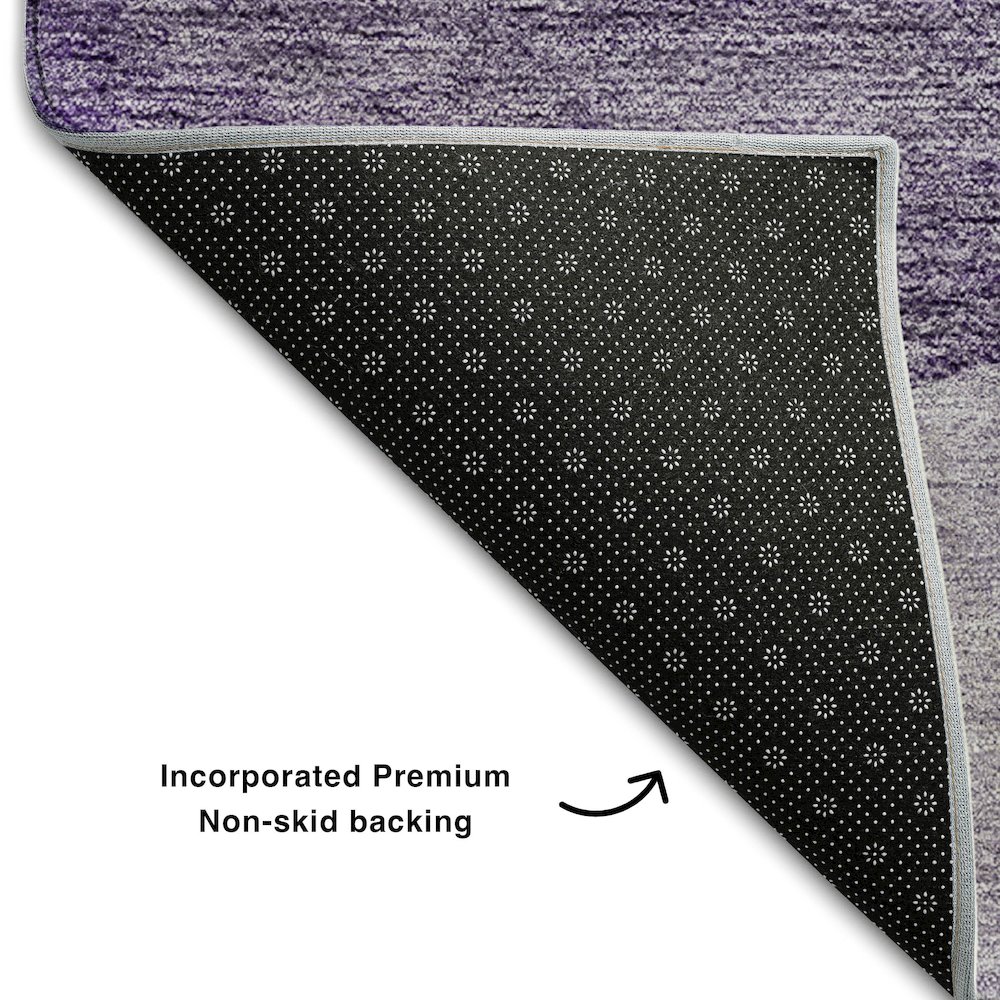 Premium Machine Washable Mayfield AMF657 Purple 10' x 14' Rug. Picture 2