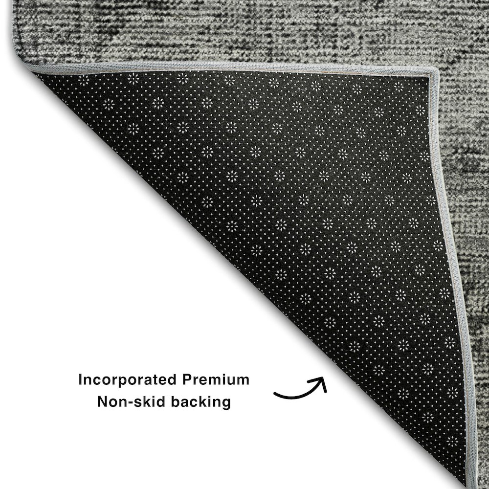 Premium Machine Washable Mayfield AMF658 Gray 10' x 14' Rug. Picture 2