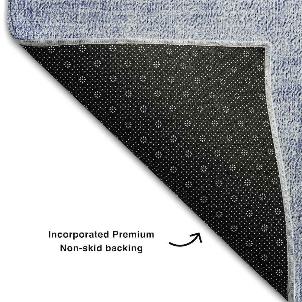 Premium Machine Washable Mayfield AMF671 Blue 10' x 14' Rug. Picture 2