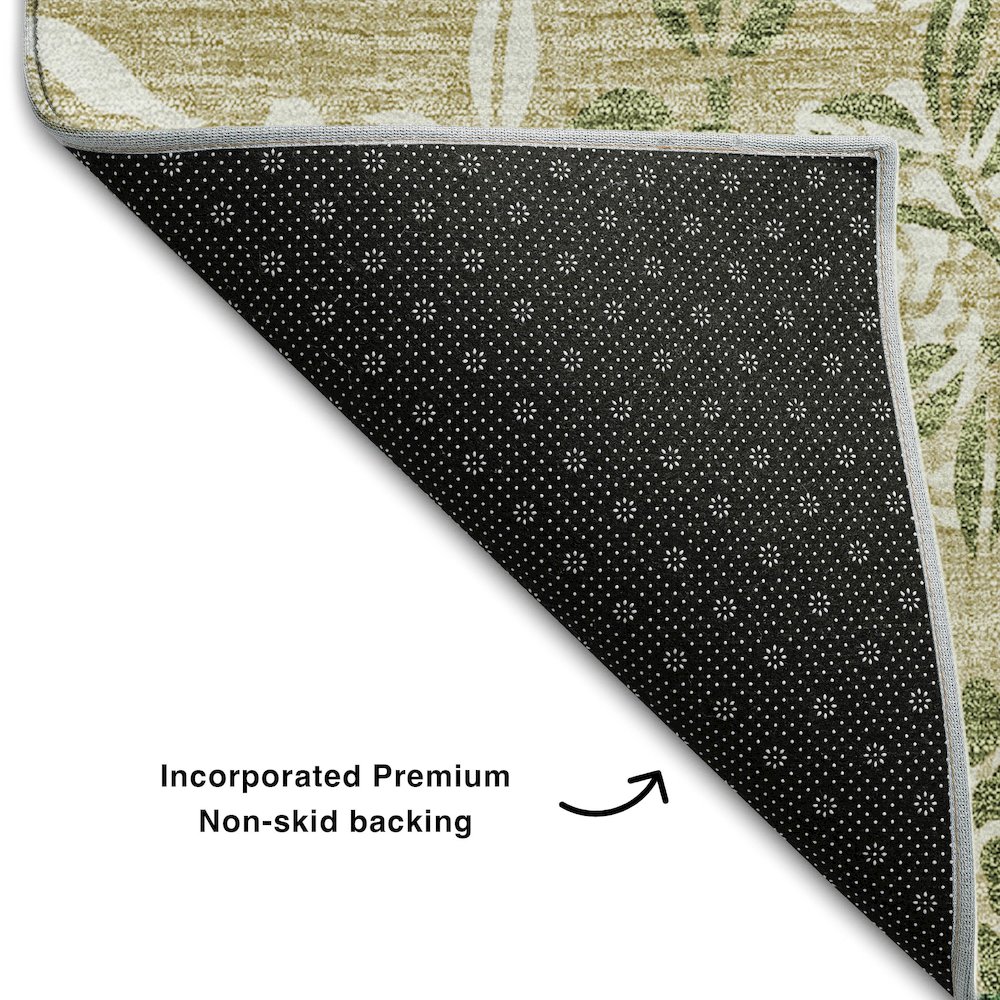 Premium Machine Washable Mayfield AMF673 Khaki 10' x 14' Rug. Picture 2