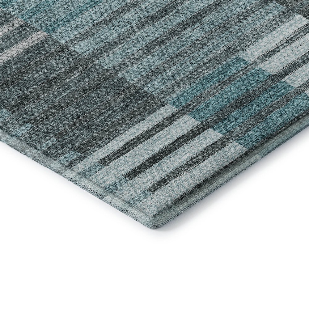 Premium Machine Washable Mayfield AMF687 Teal 10' x 14' Rug. Picture 3