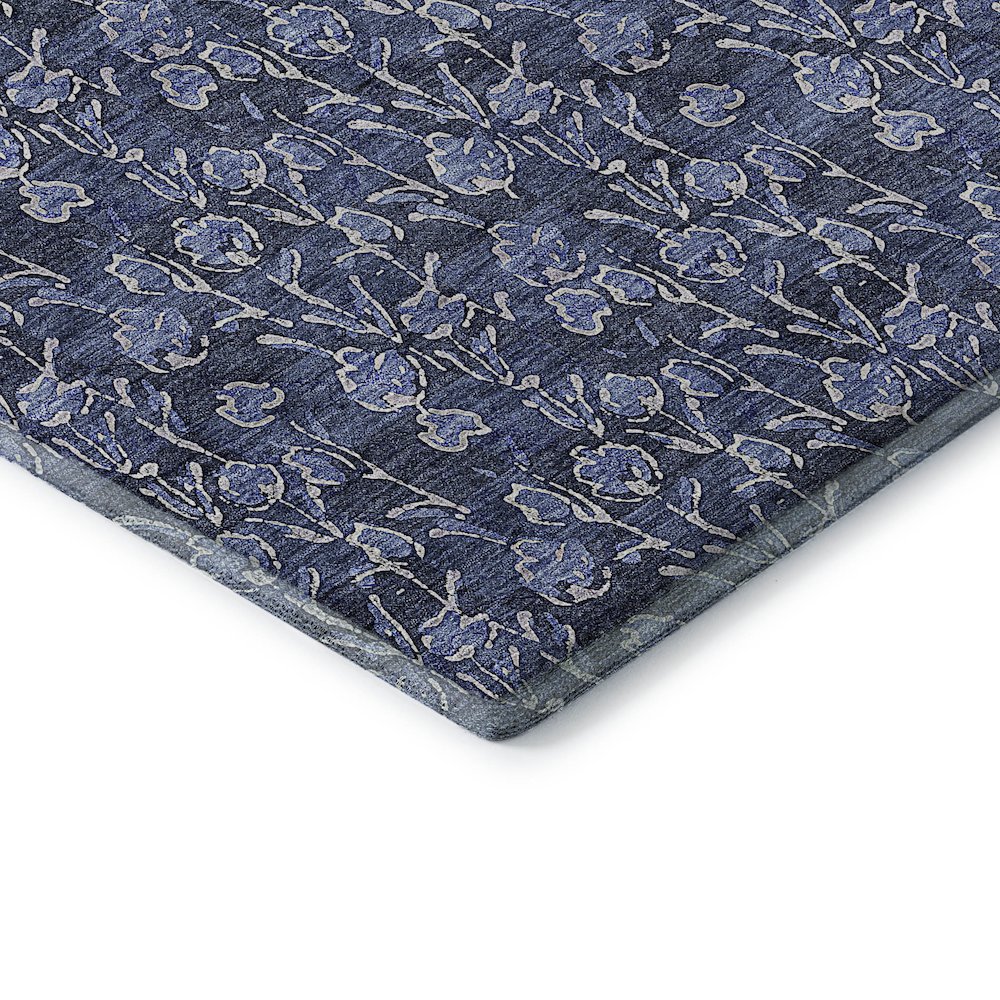 Premium Machine Washable Mayfield AMF692 Navy 10' x 14' Rug. Picture 3