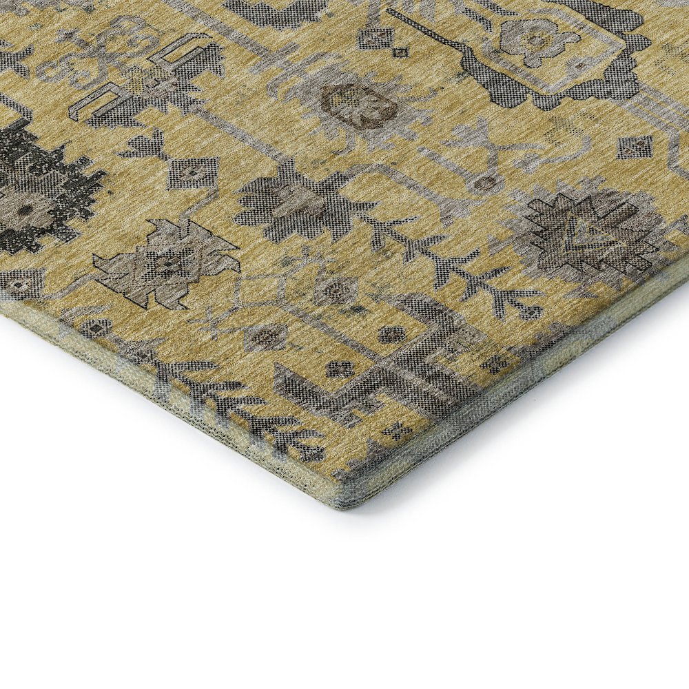 Premium Machine Washable Mayfield AMF697 Honey 10' x 14' Rug. Picture 3