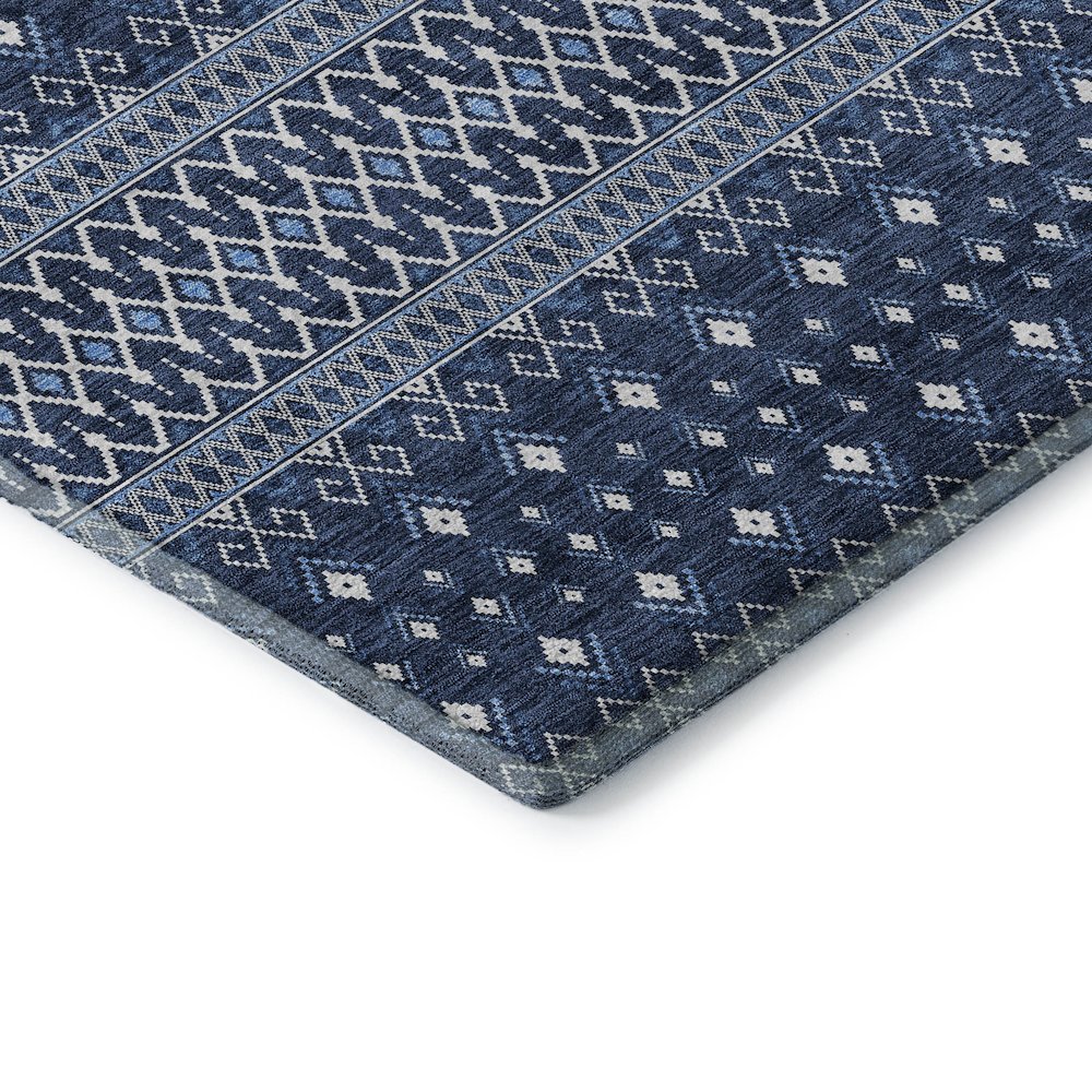 Premium Machine Washable Mayfield AMF708 Navy 10' x 14' Rug. Picture 3