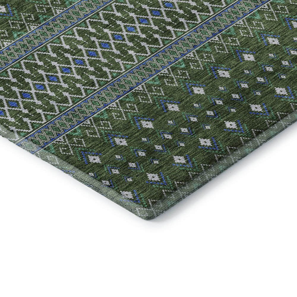 Premium Machine Washable Mayfield AMF708 Olive 10' x 14' Rug. Picture 3