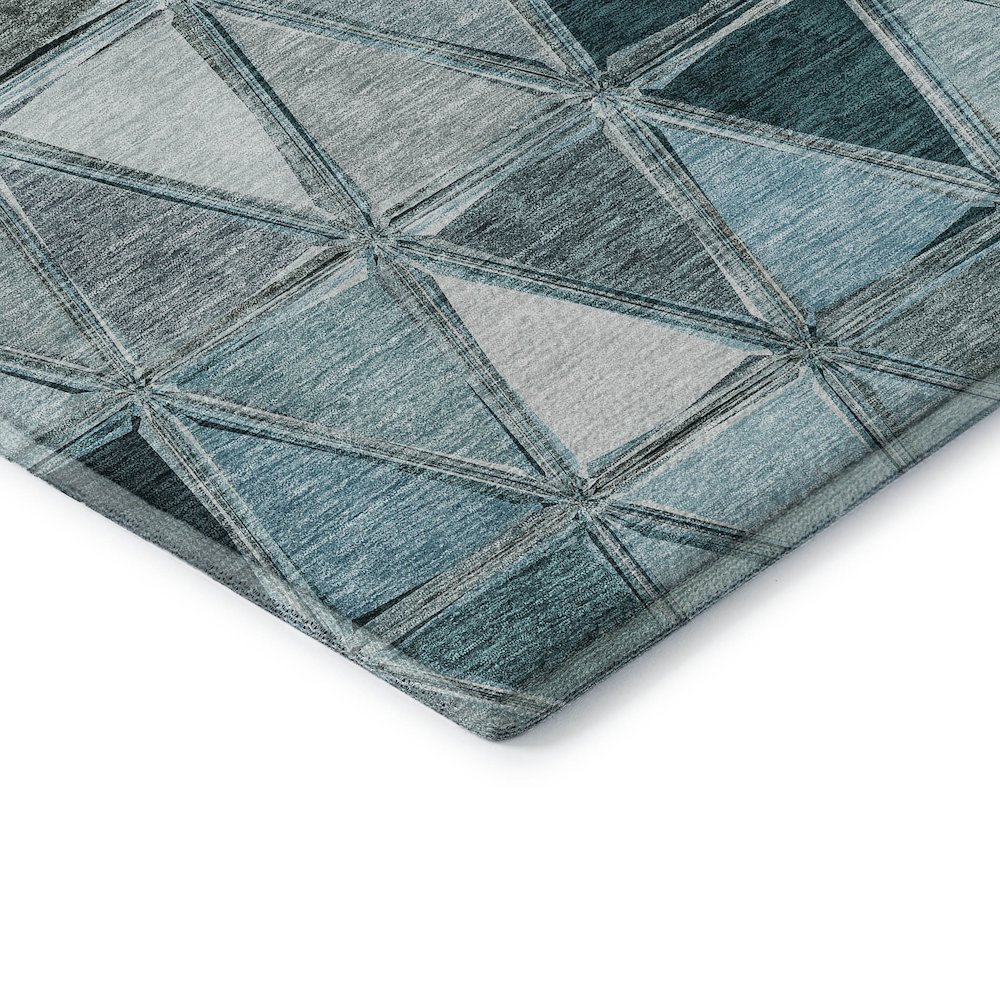 Premium Machine Washable Mayfield AMF722 Teal 10' x 14' Rug. Picture 3