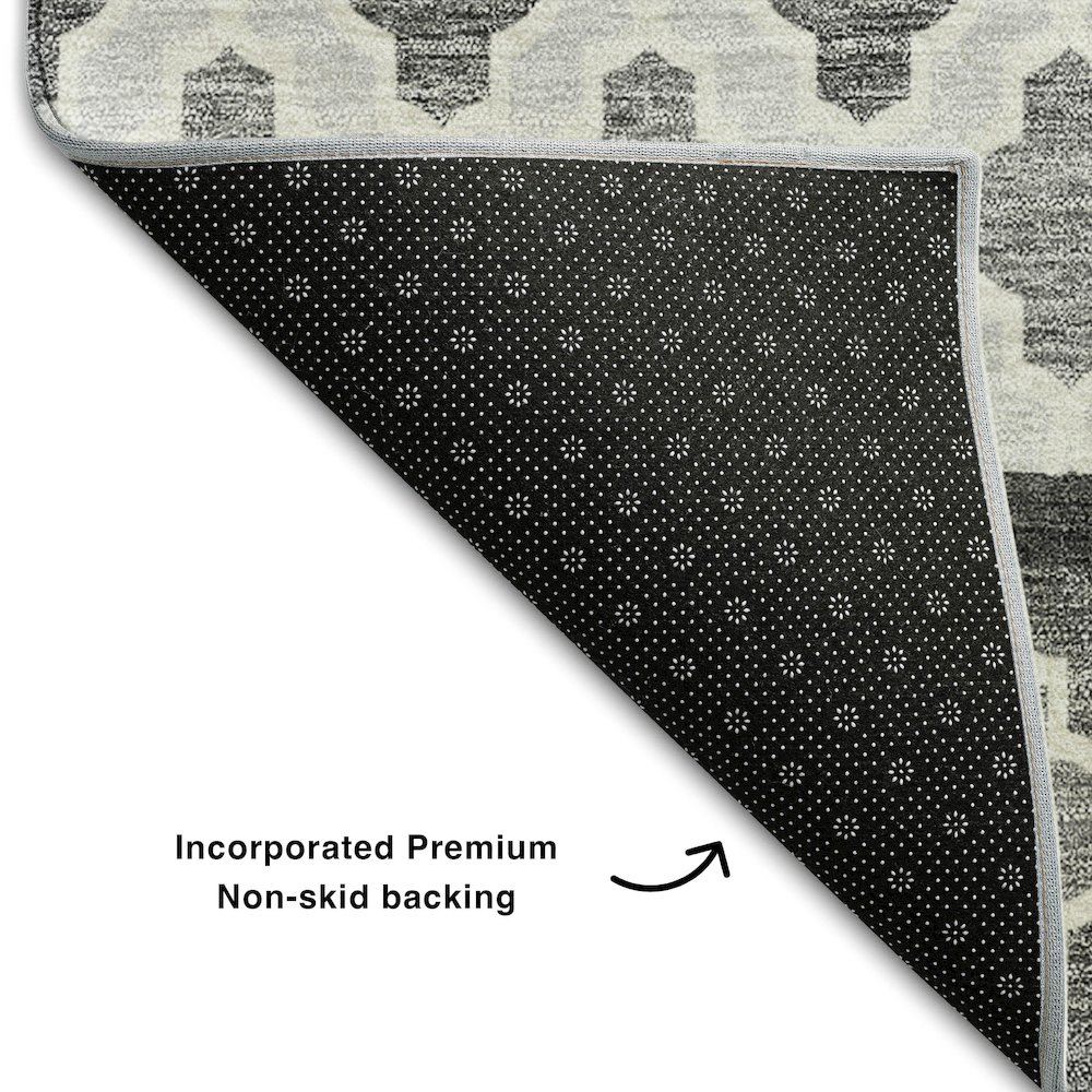 Premium Machine Washable Mayfield AMF726 Gray 10' x 14' Rug. Picture 2