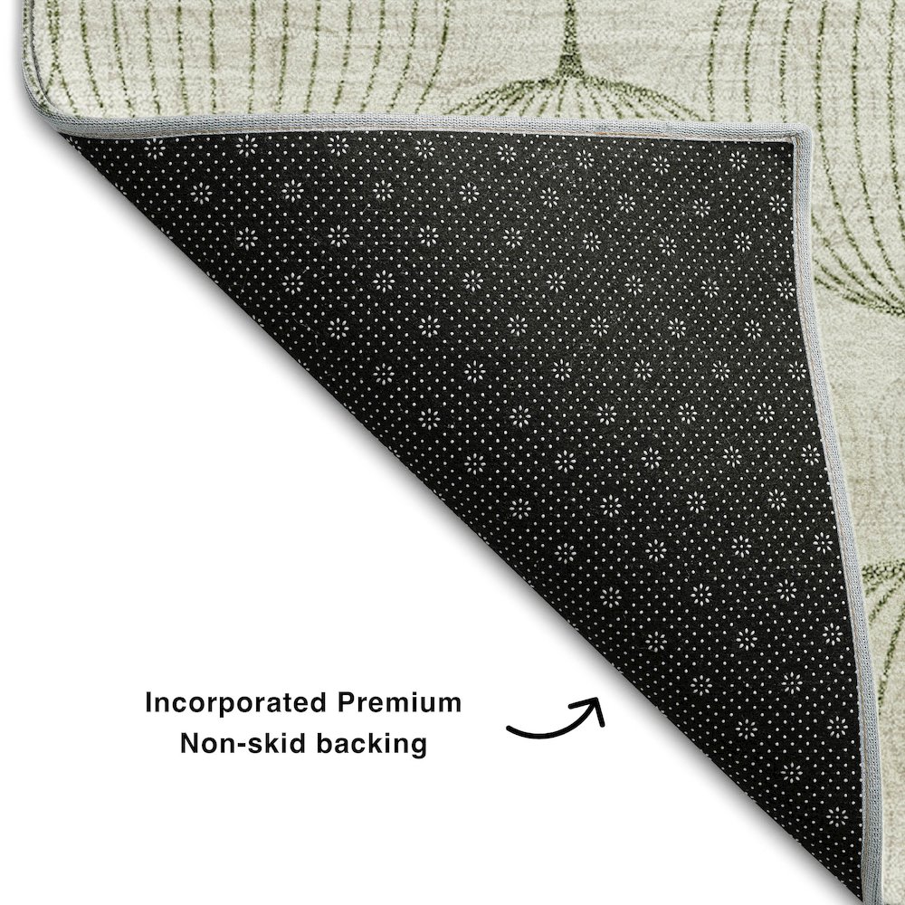 Premium Machine Washable Mayfield AMF732 Green 10' x 14' Rug. Picture 2