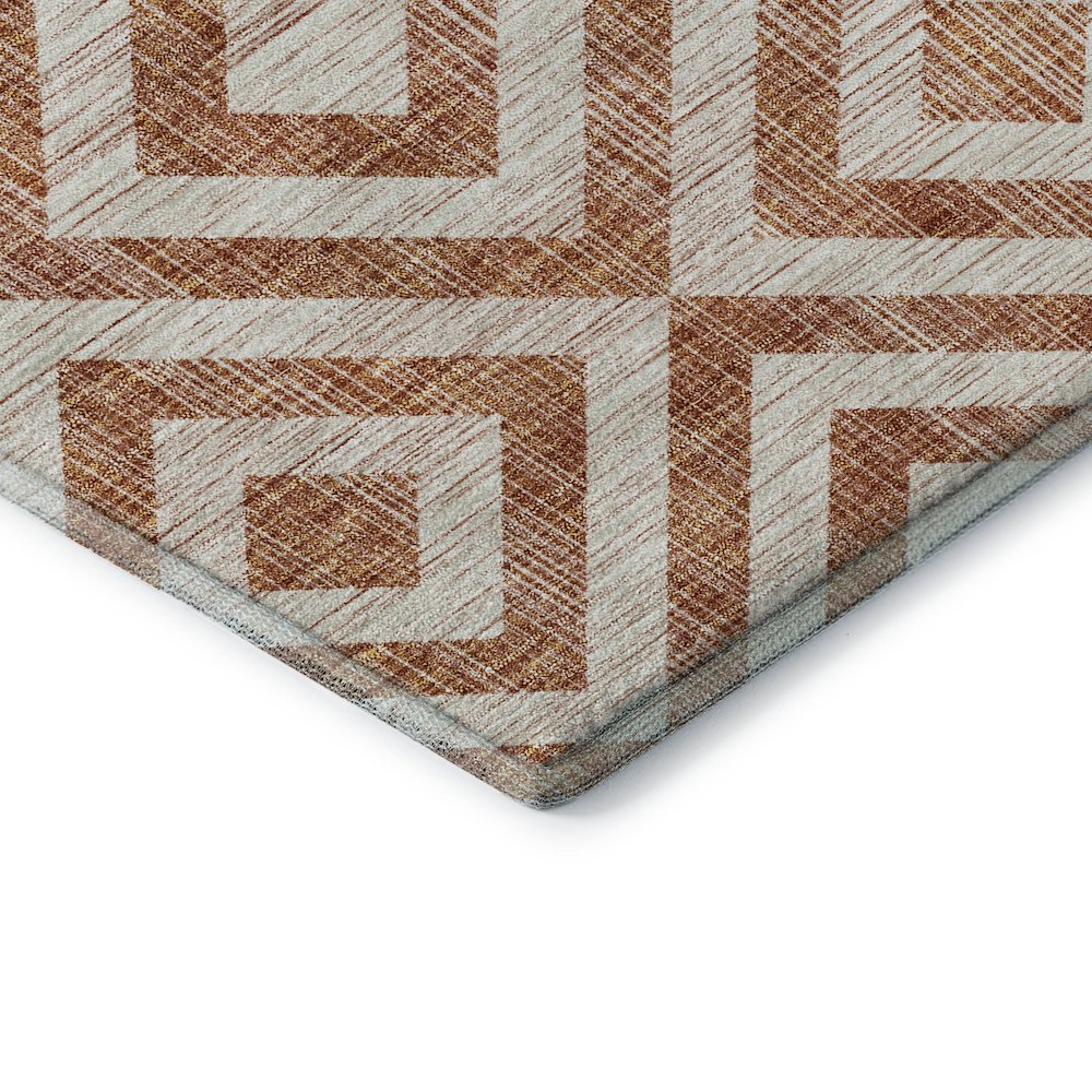 Premium Machine Washable Mayfield AMF733 Terracotta 10' x 14' Rug. Picture 3