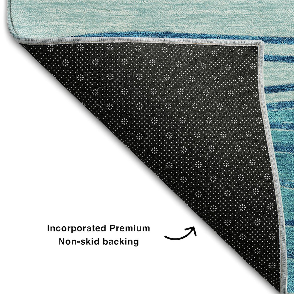 Premium Machine Washable Mayfield AMF735 Sky 10' x 14' Rug. Picture 2