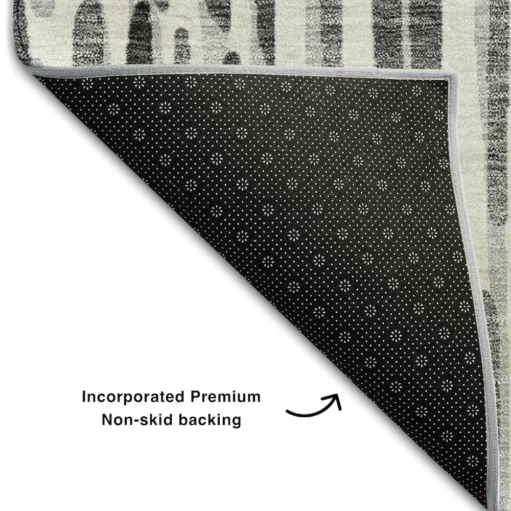 Premium Machine Washable Mayfield AMF739 Gray 10' x 14' Rug. Picture 2