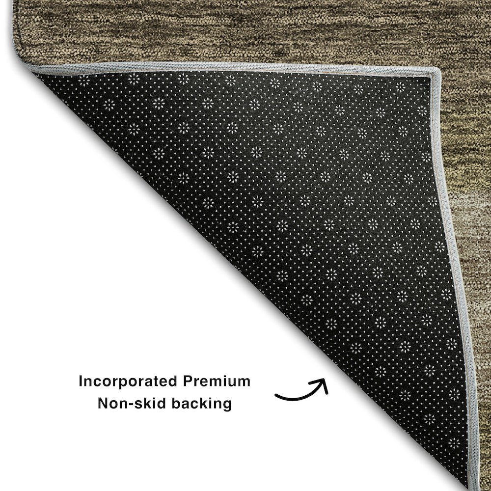 Premium Machine Washable Mayfield AMF740 Brown 10' x 14' Rug. Picture 2