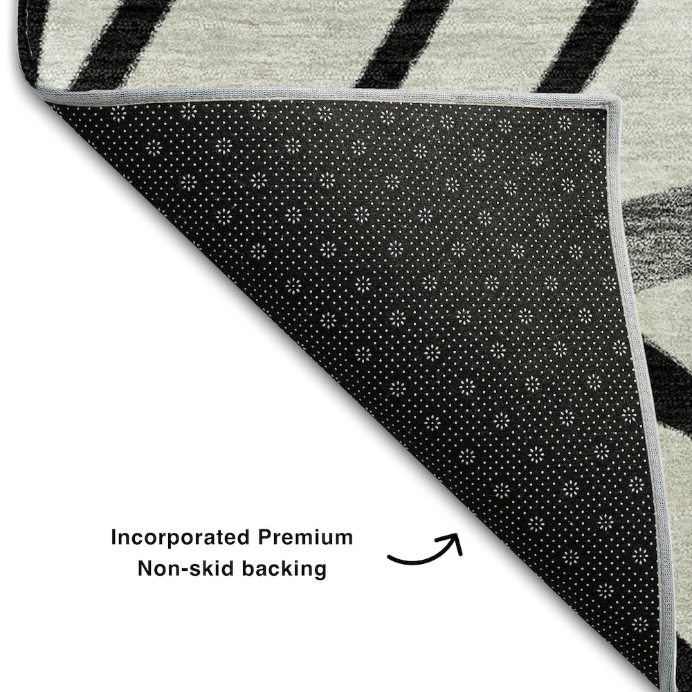 Premium Machine Washable Mayfield AMF741 Black 10' x 14' Rug. Picture 2