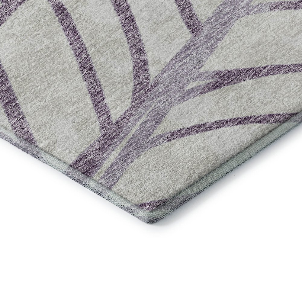 Premium Machine Washable Mayfield AMF741 Purple 10' x 14' Rug. Picture 3